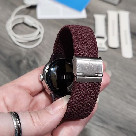 Google Pixel Watch 2 W/New Extra Brown Cloth Stretch Band main image 12